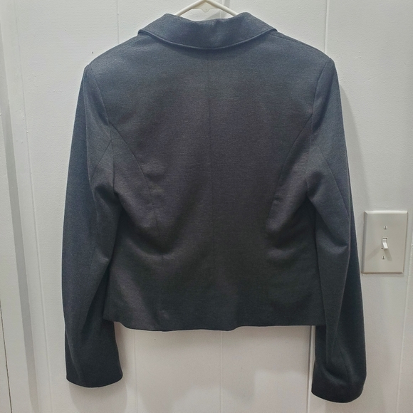 Gibson Dark Grey Blazer, Single Button, Zippered pockets, Size Medium - Picture 2 of 5